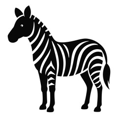 Striped Zebra Silhouette