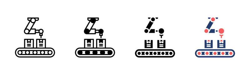 Industrial Automation icon sheet multiple style collection