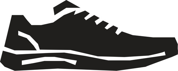 simple and minimal silhouette vector illustrations of a Shoe on a white background editable stroke