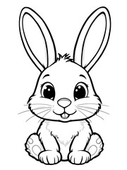 Cute Cartoon Rabbit Illustration Vector Animal Design Graphic Clipart