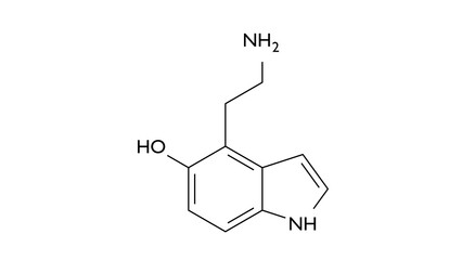 faefhi molecule, structural chemical formula, ball-and-stick model, isolated image serotonin receptor modulator