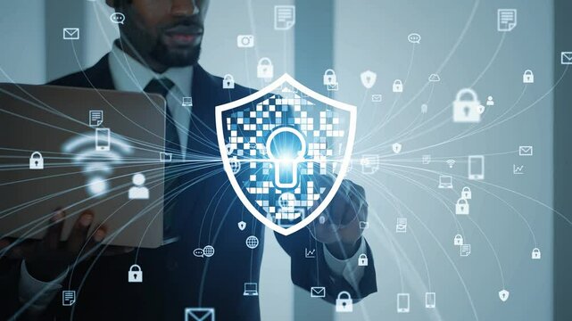 システムエンジニアとサイバーセキュリティのコンセプト