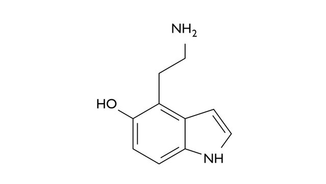 faefhi molecule, structural chemical formula, ball-and-stick model, isolated image serotonin receptor modulator