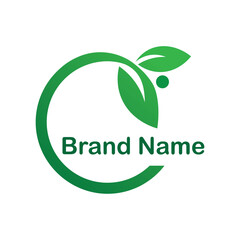 Fototapeta premium Leaf circle logo