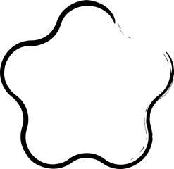 Star ink brush. Design decoration