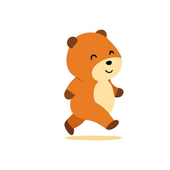 Cute, cartoon animal walking