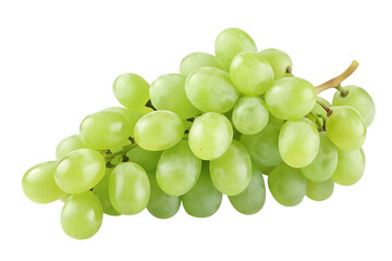 fresh green grapes isolated on white background PNG ,ai generated