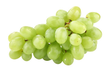 fresh green grapes isolated on white background PNG ,ai generated