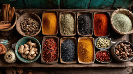 indian spices on shop