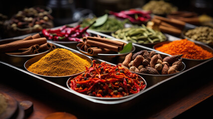 indian spices on shop