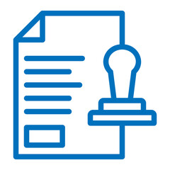 Obraz premium document stamp icon