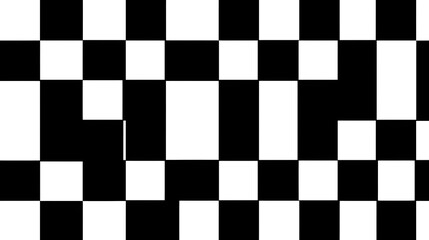Checkered black and white grid pattern