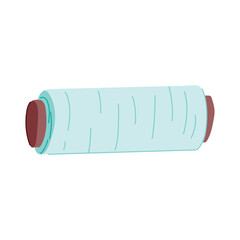 seal cling film cartoon vector illustration