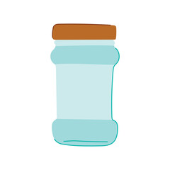 ceramic coffee jar cartoon vector illustration