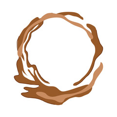 carpet coffee stain cartoon vector illustration