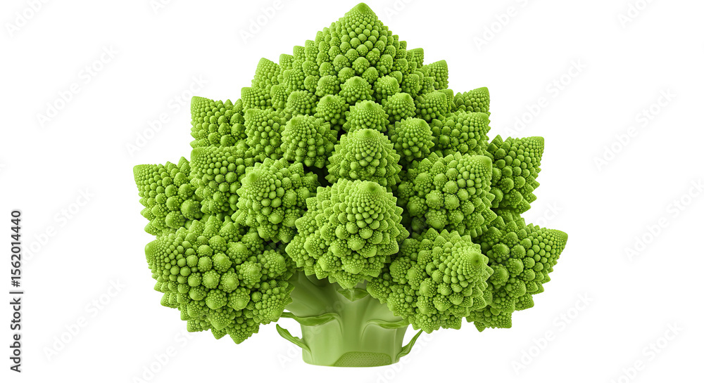 Poster close up of romanesco broccoli showing fractal pattern on black background