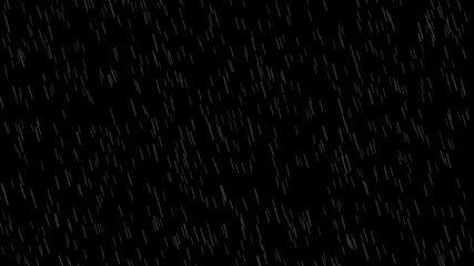 Gentle rain falling seamless animation on overlay dark background, water droplets looping endlessly in heavy downpour for cinematic mood, weather visuals, or stormy atmosphere - Powered by Adobe