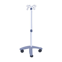 clinic hydration iv drip stand cartoon vector illustration