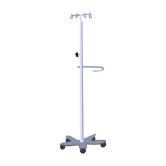 nutrition hydration iv drip stand cartoon vector illustration