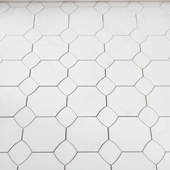 Geometric white tile pattern with subtle marble texture for modern wall design