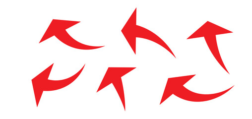 set of curve arrows sign