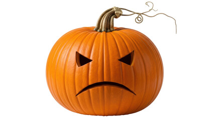 Isolated Sad Pumpkin