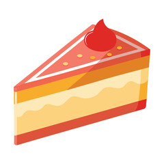 Slice of cake with frosting