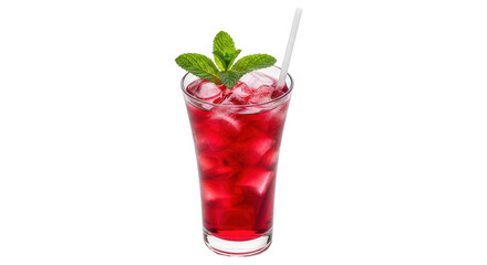 Isolated Raspberry Ice Drink
