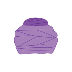 burqa oriental headdress cartoon vector illustration