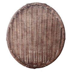 antique wicker basket isolated object