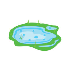 mud puddle cartoon vector illustration