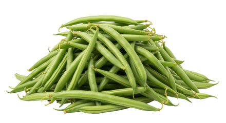 Isolated Green Beans Pile