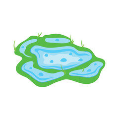 small puddle cartoon vector illustration