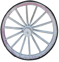 old antique cartwheel isolated object