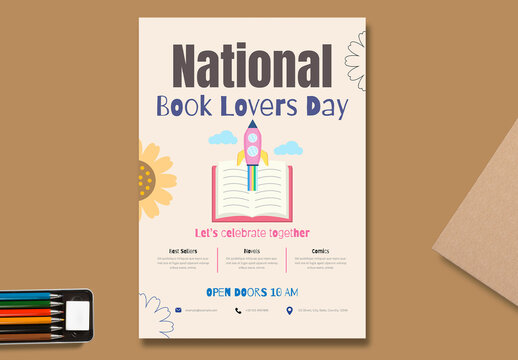 National Book Lovers Day Poster