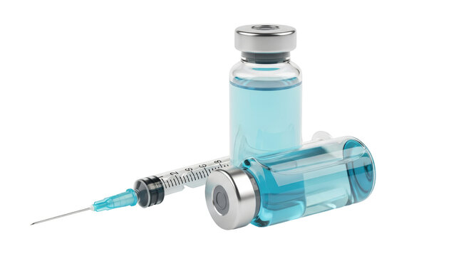 Isolated Vial and Syringe for Vaccination - Powered by Adobe