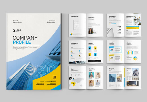 Professional Company Profile Brochure Template Layout