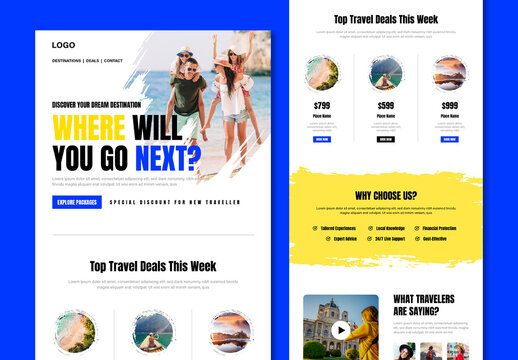 Travel Newsletter Email Design Template