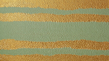 Textured abstract background with horizontal stripes of gold and sage green