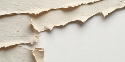 Torn old paper background with hole vintage grunge texture isolated on white