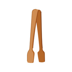 grip sugar cube tongs cartoon vector illustration