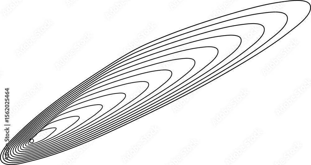 Poster circle lines with blend fluid forms. technology element