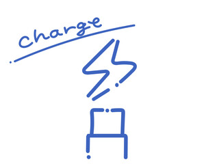 チャージ中の電気イラスト