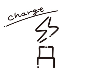 チャージ中の電気イラスト