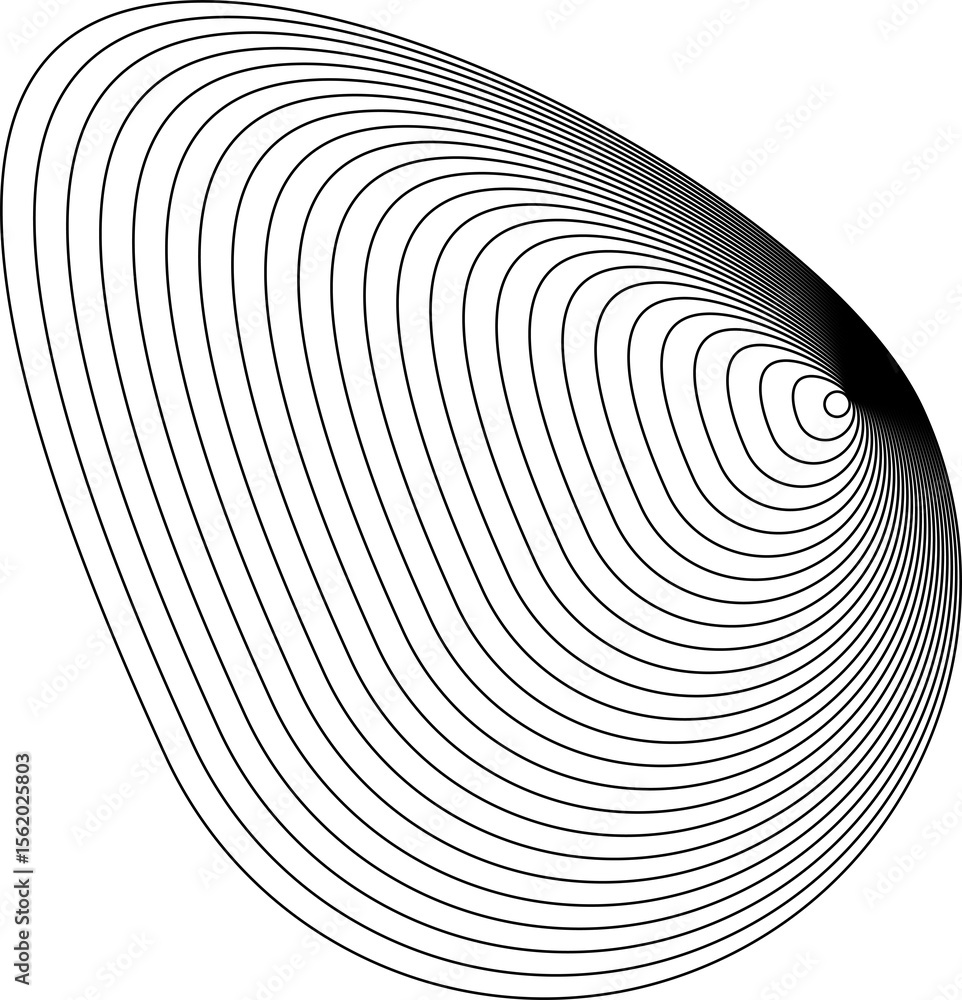 Poster circle lines with blend fluid forms. technology element
