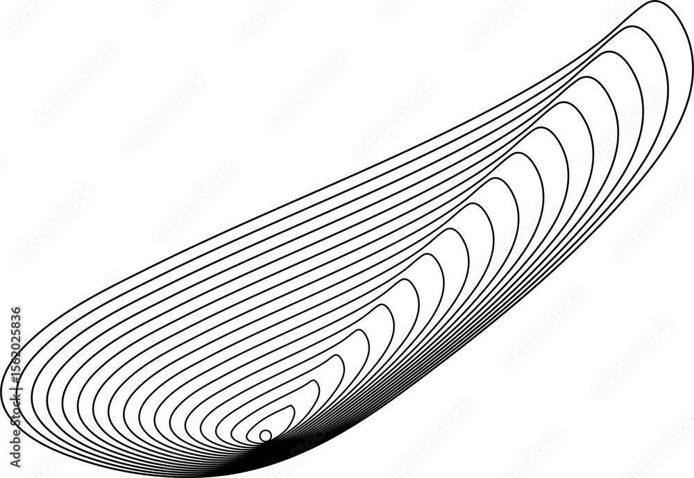 Poster circle lines with blend fluid forms. technology element