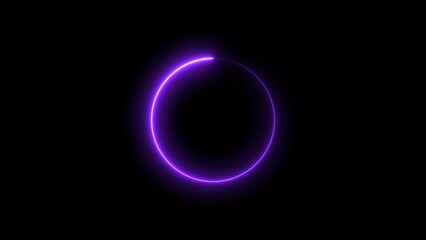 Circle loading a neon bright 4k illustration.