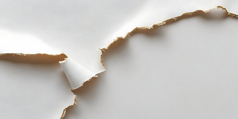 Torn Paper with Burnt Hole on Vintage Grunge Background