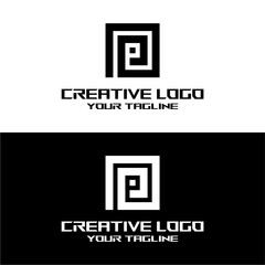 creative letter logo e design vector