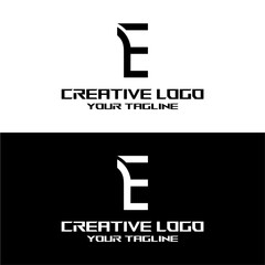 creative letter logo e design vector
